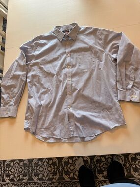 Van Heusen Blue and White Check Dress Shirt
